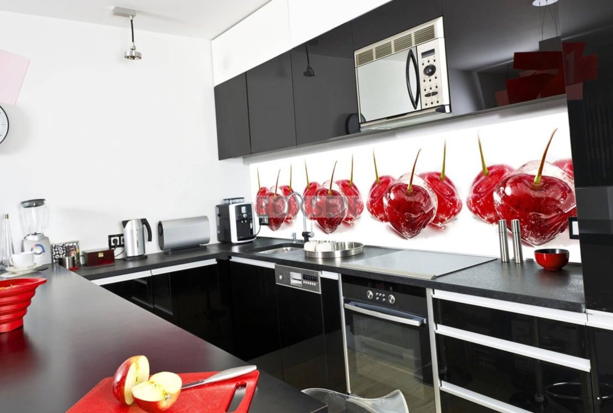 Стеклянные стеновые панели для кухни