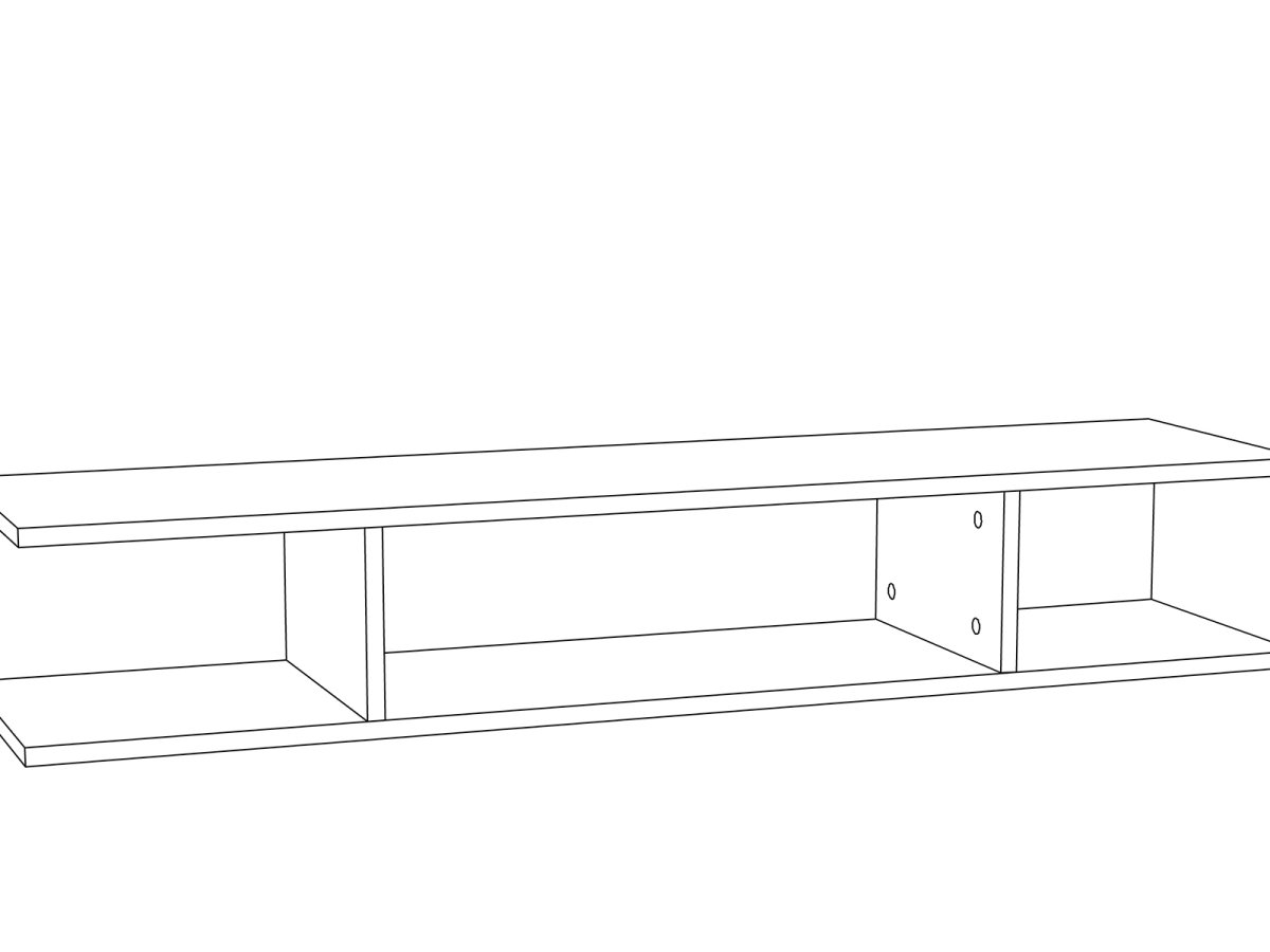 Полка для обуви Imelda черная