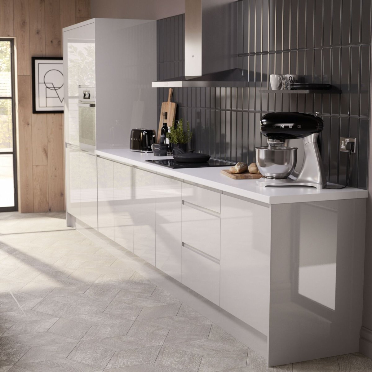 Кухонный гарнитур цвета кашемир