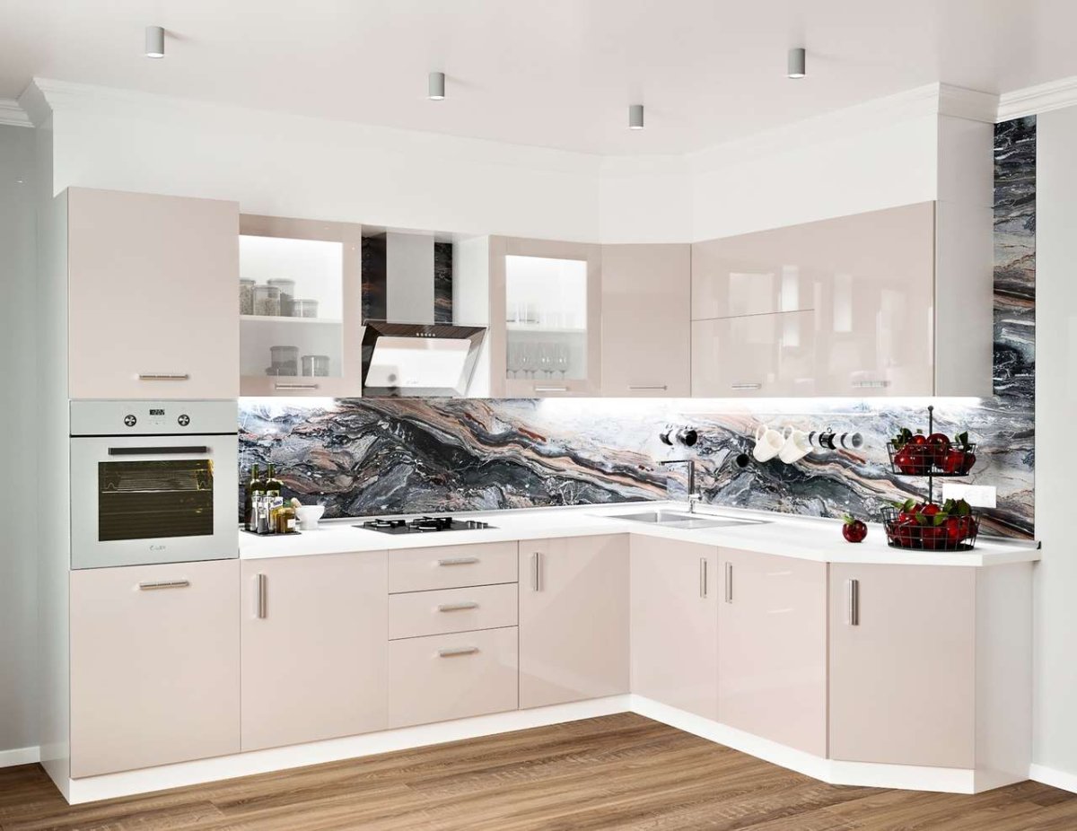 Кухня серый кашемир