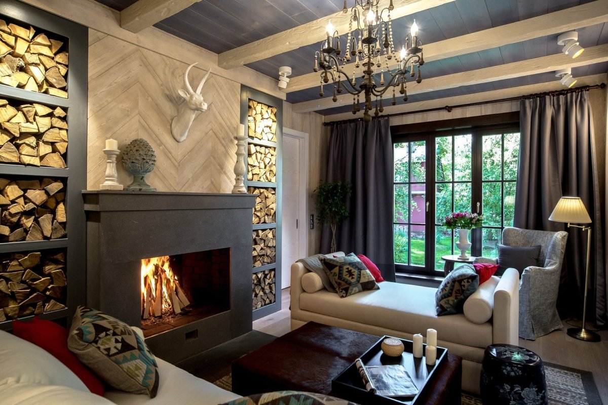 Современная печь с лежанкой