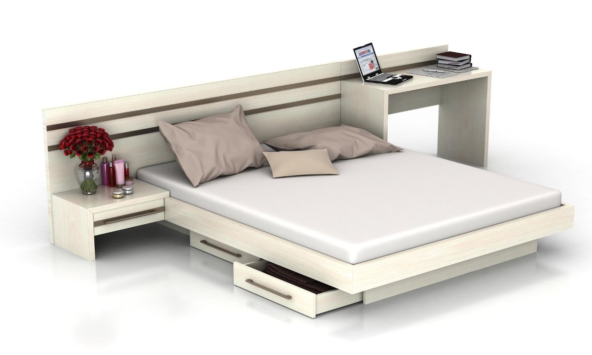 Двуспальная кровать с модулем