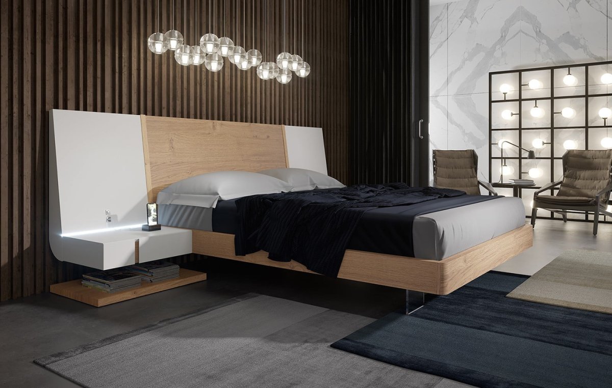 Кровать Kuffert class 180х200, дуб горный/графит