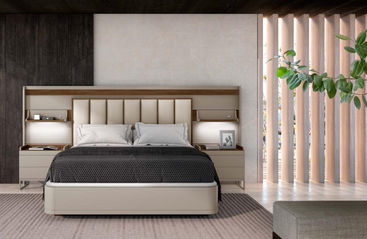 Кровать с висячими тумбочками