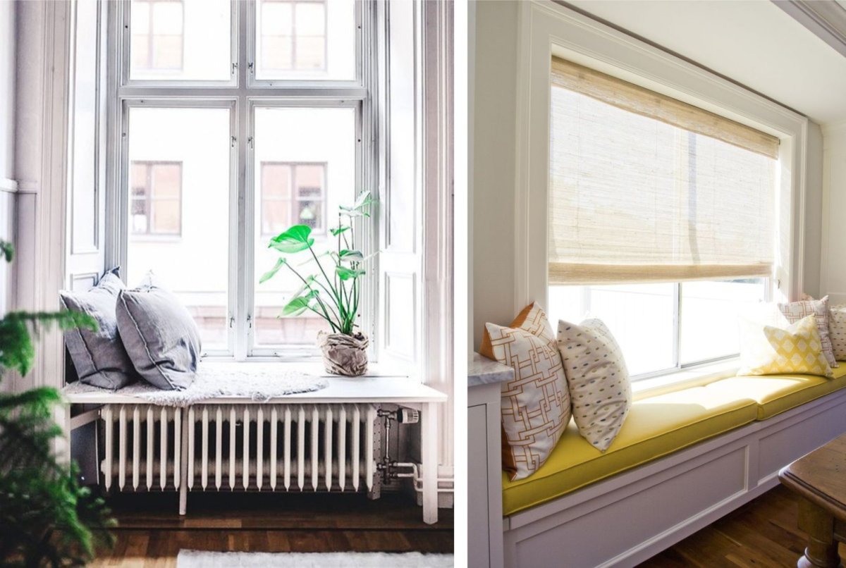 Подоконник скамья