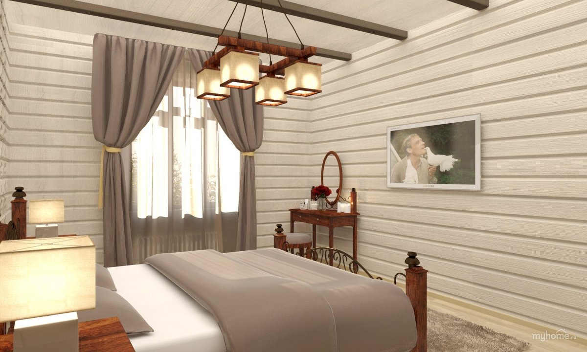 Интерьер блокхаус сосна