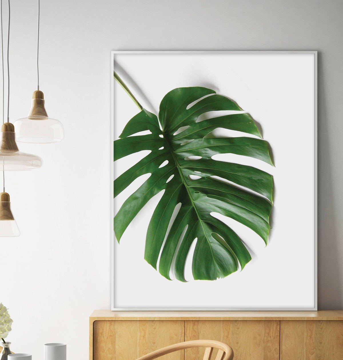 Тропические листья монстеры