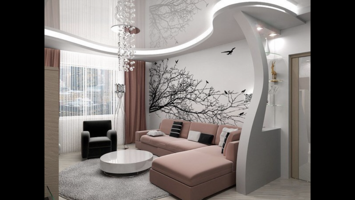 Арка между кухней и гостиной