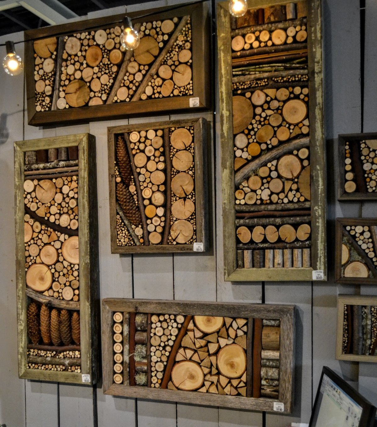 Панно из спилов дерева на стену