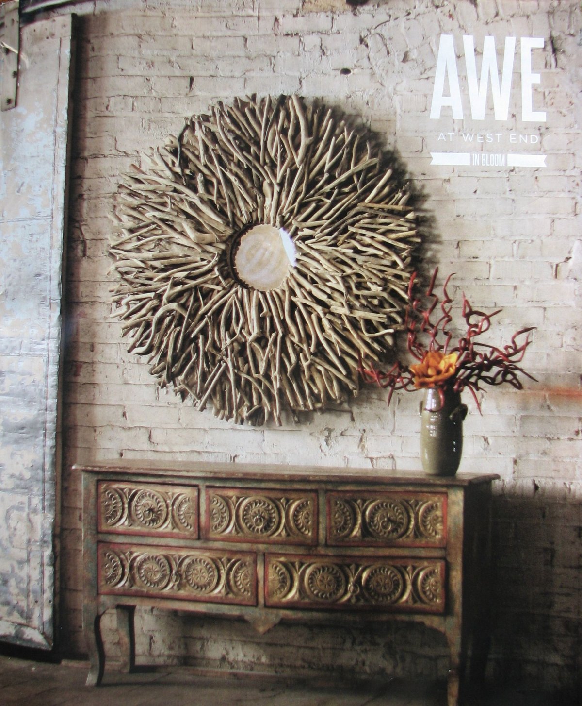 Настенный декор из веток