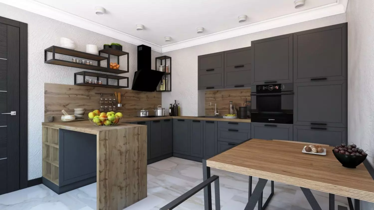 Кухонный остров лофт