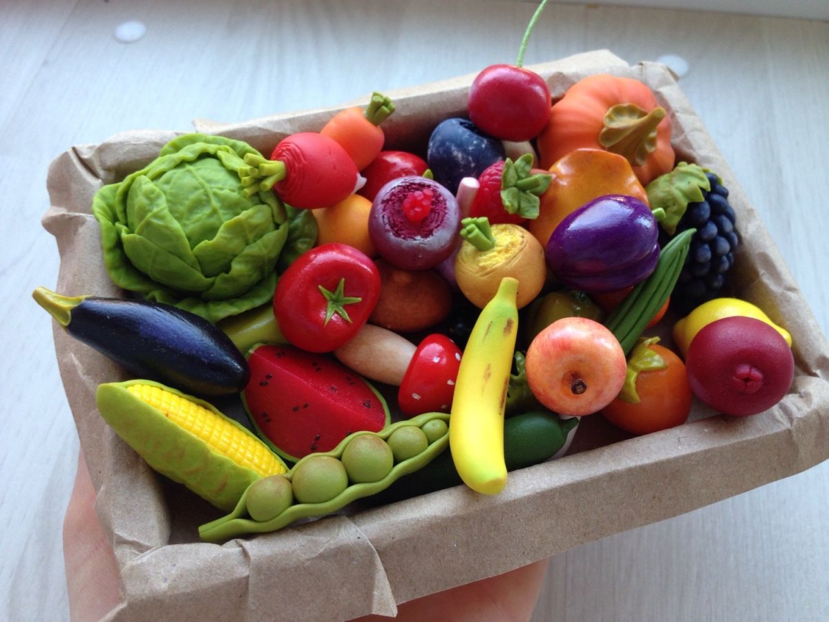 Полимерная глина овощи