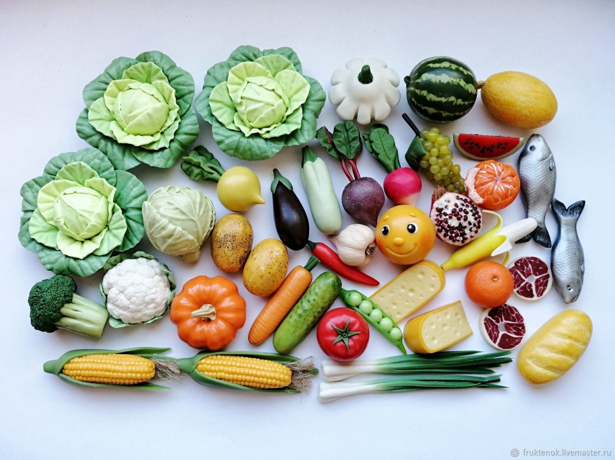 Овощи из полимерной глины
