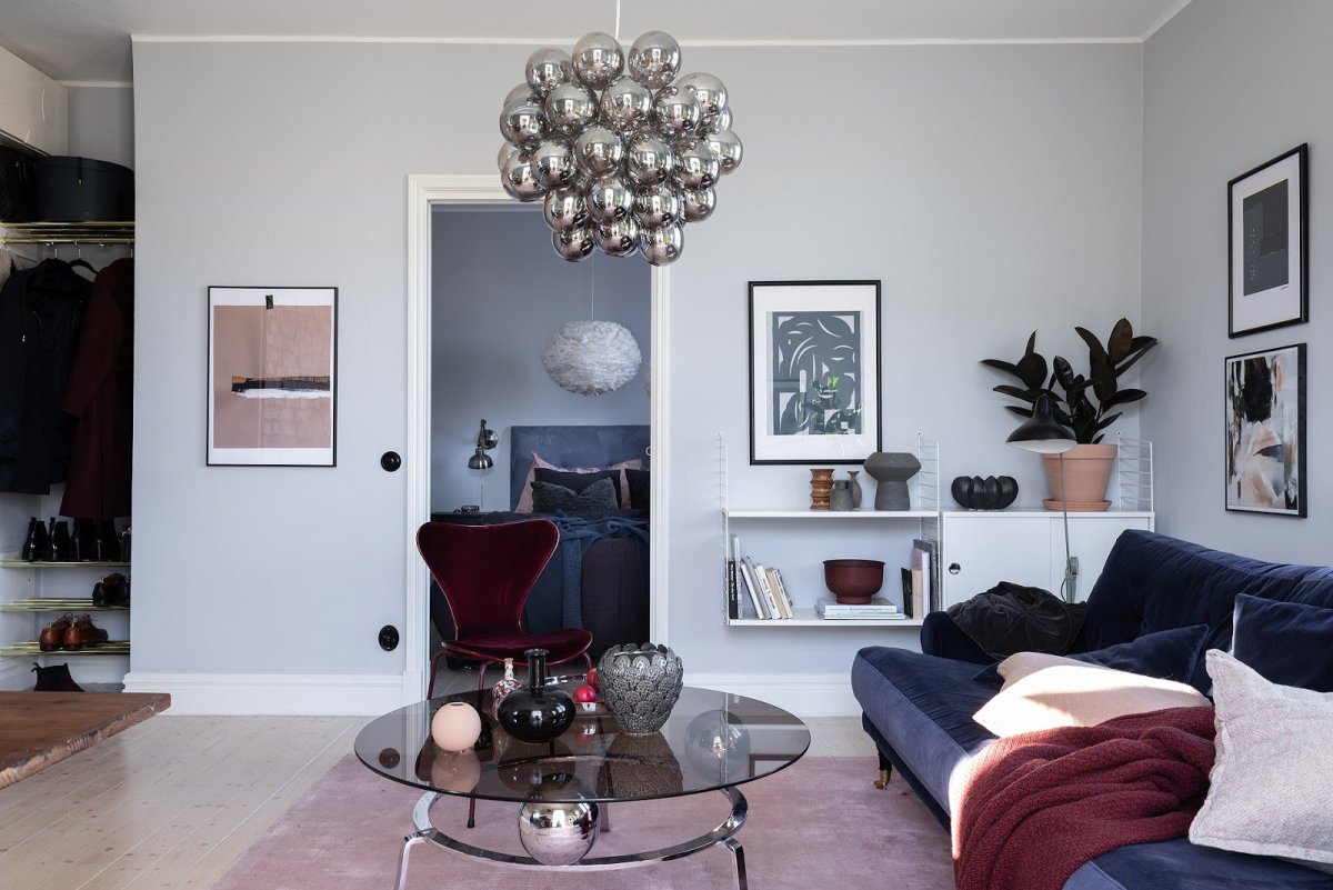 Пурпурный цвет в интерьере