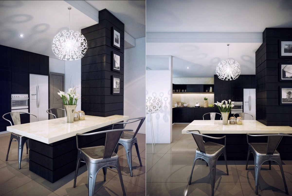 Обеденная зона в современном стиле