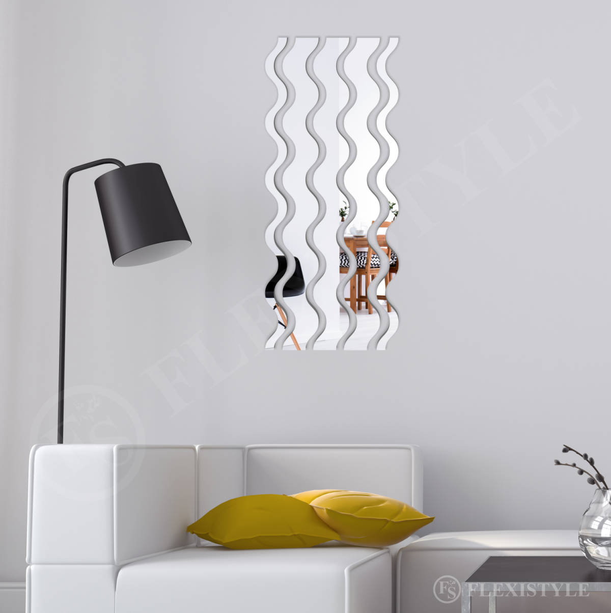 Зеркальные полоски в интерьере