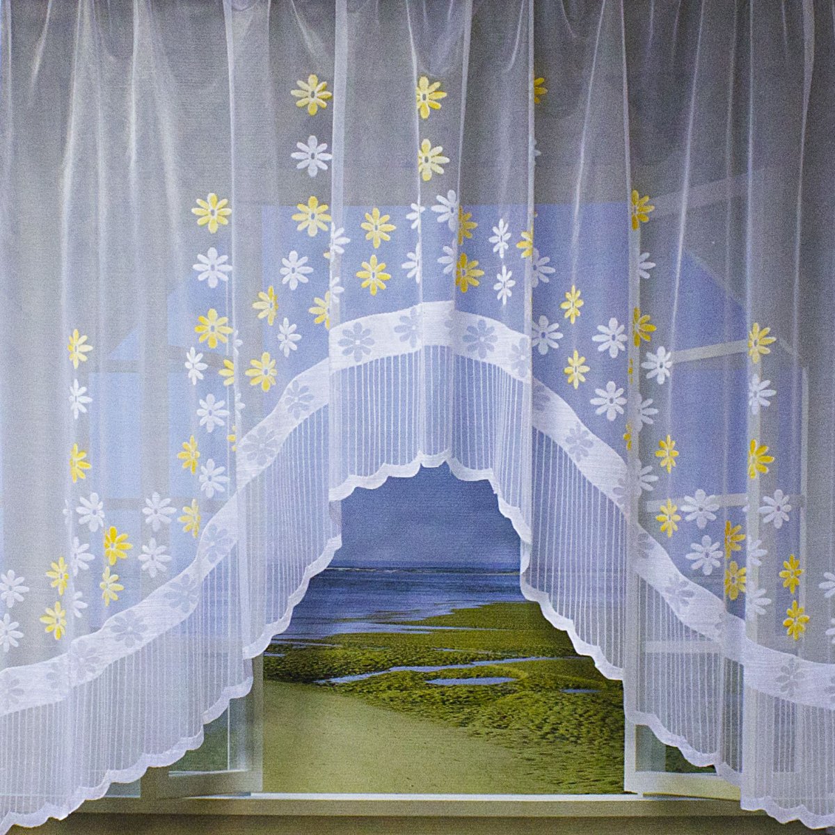 Комбинированная тюль на кухню