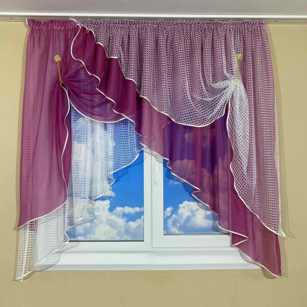 Тюль арка для кухни