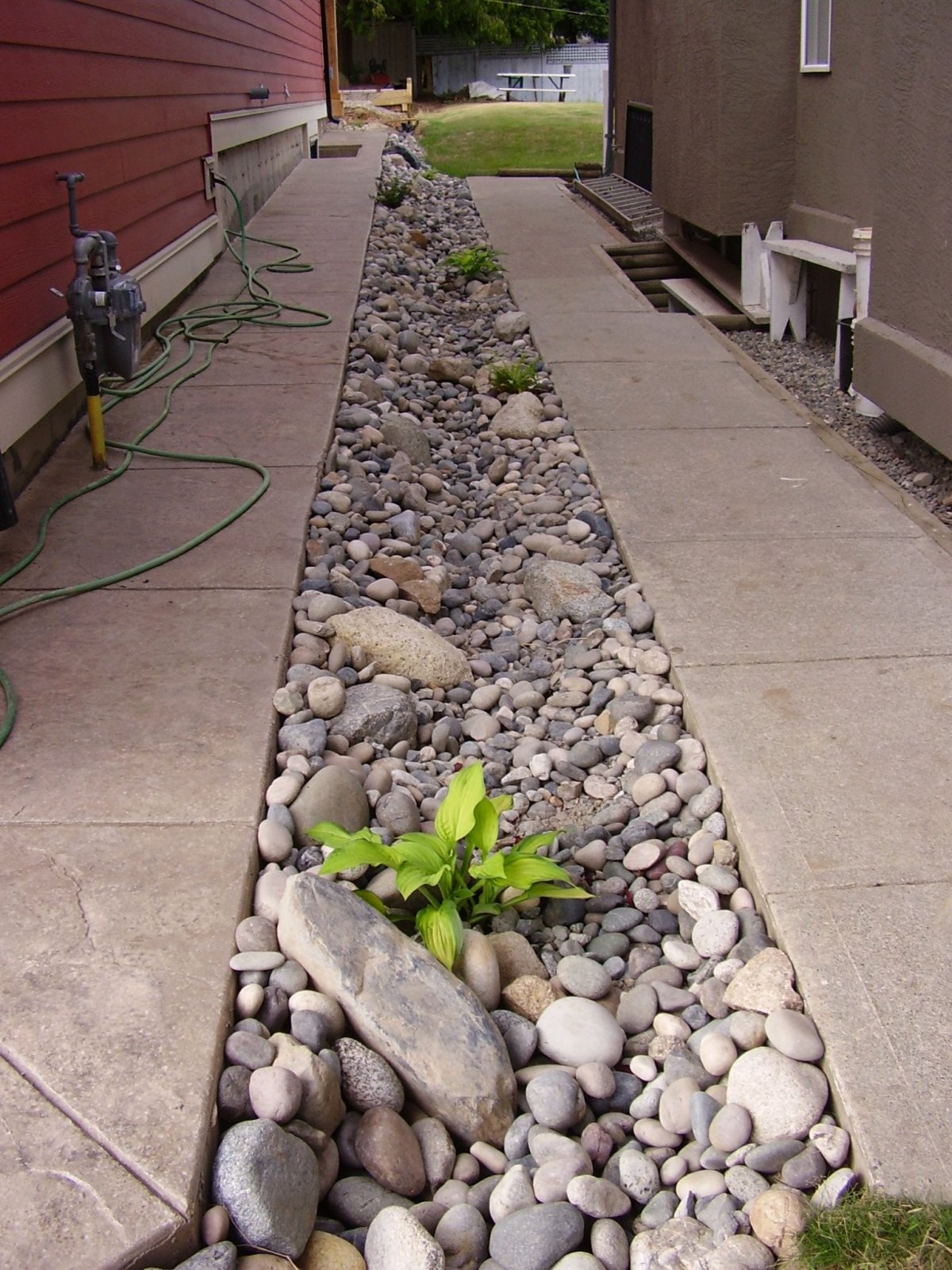 Отмостка из гальки