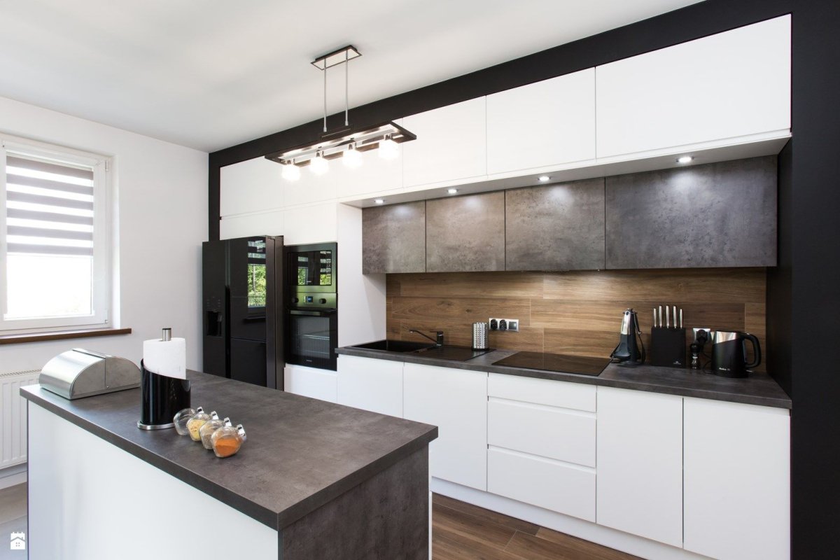 Современная белая кухня