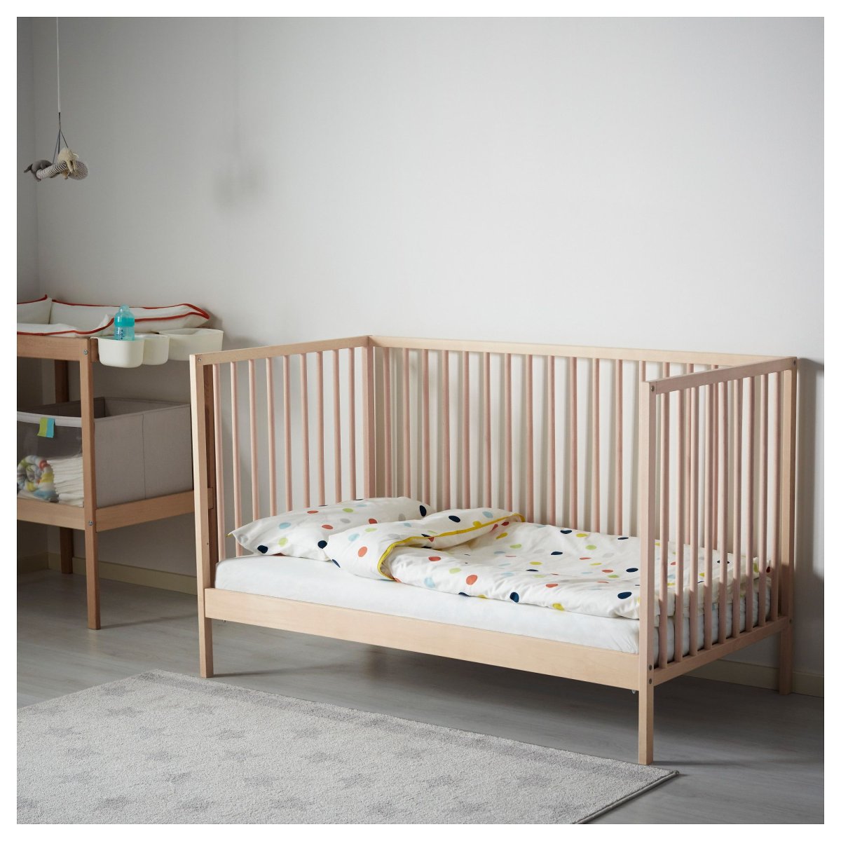 Sniglar Сниглар пеленальный стол, бук/белый72x53 см