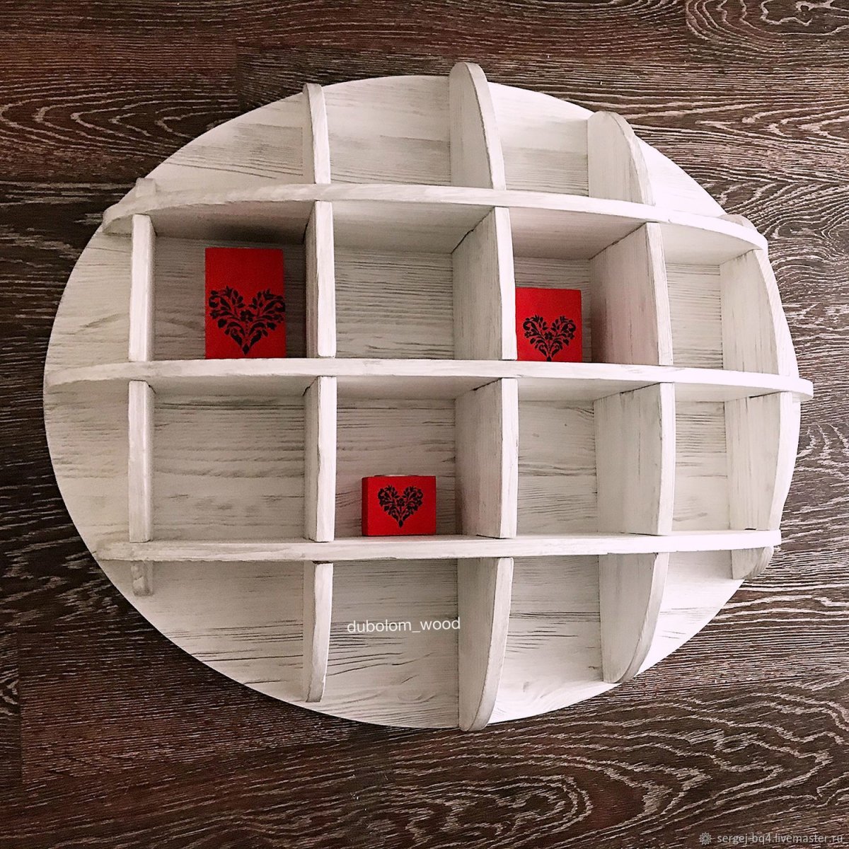 Круглая полка на стену