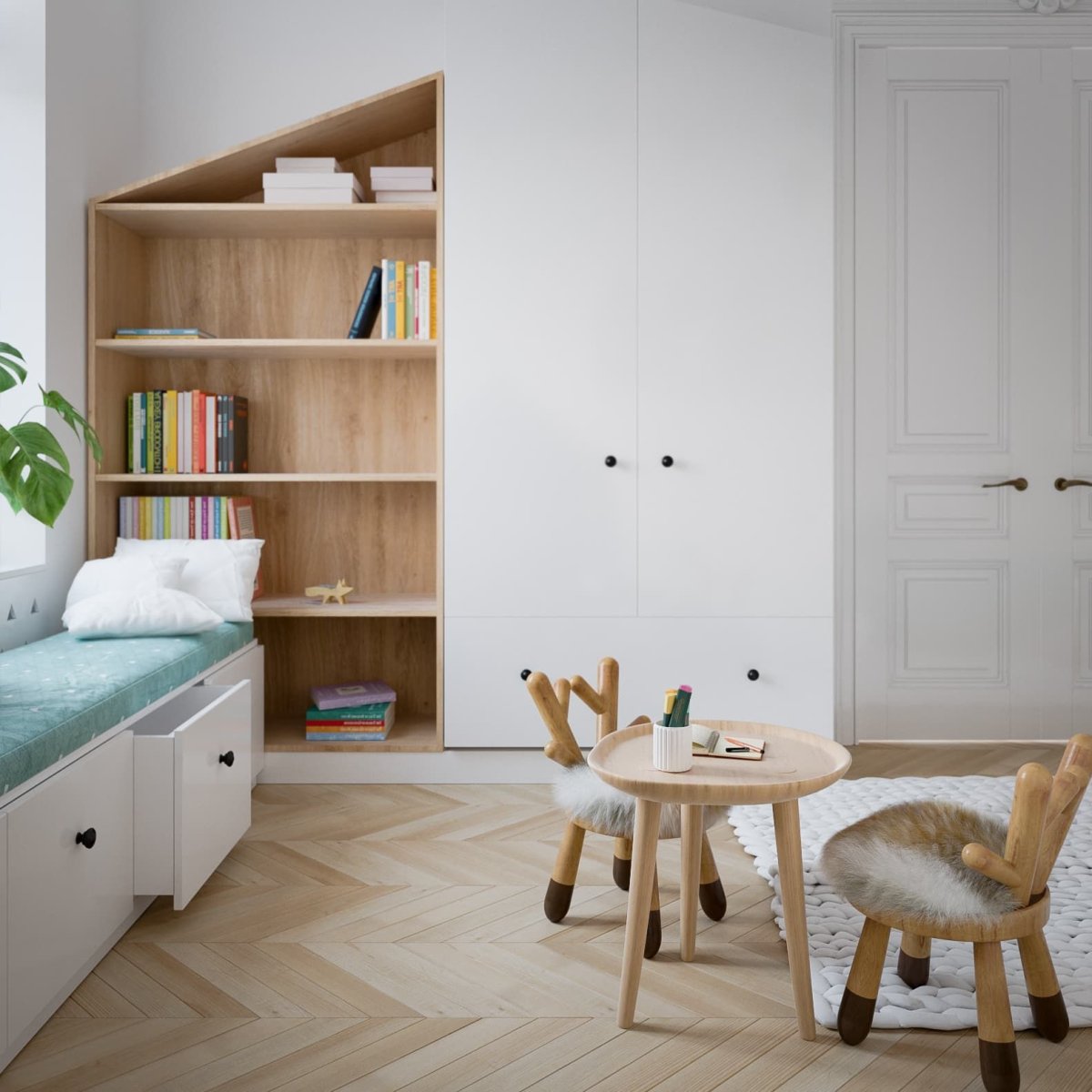 Кухня с элементами дерева