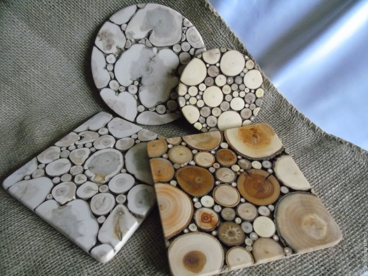 Изделия из срезов дерева