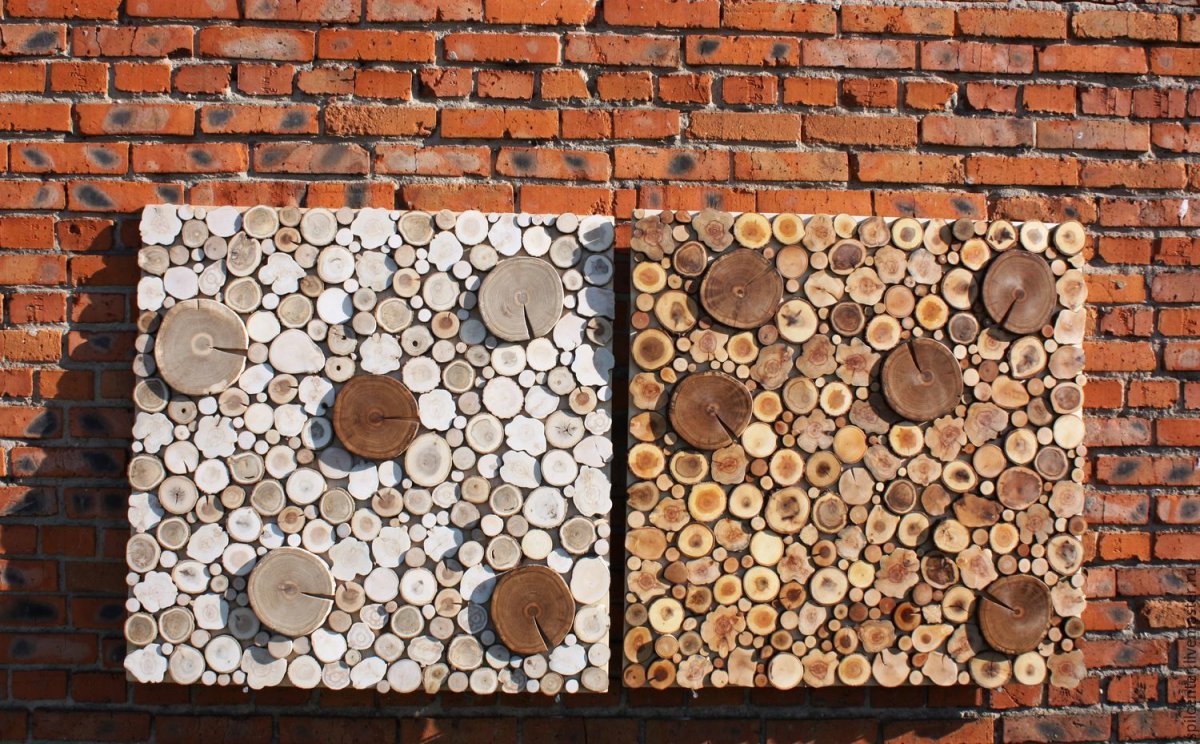 Деревянные спилы в интерьере