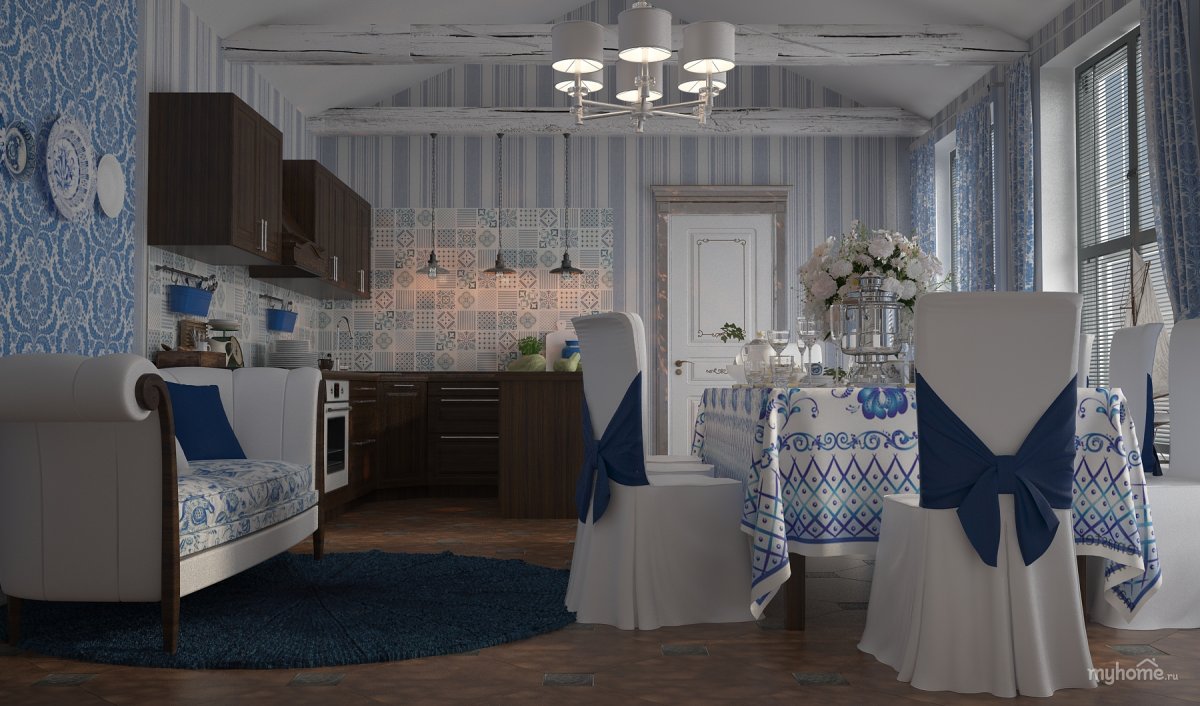 Гжельская посуда рыба-кит