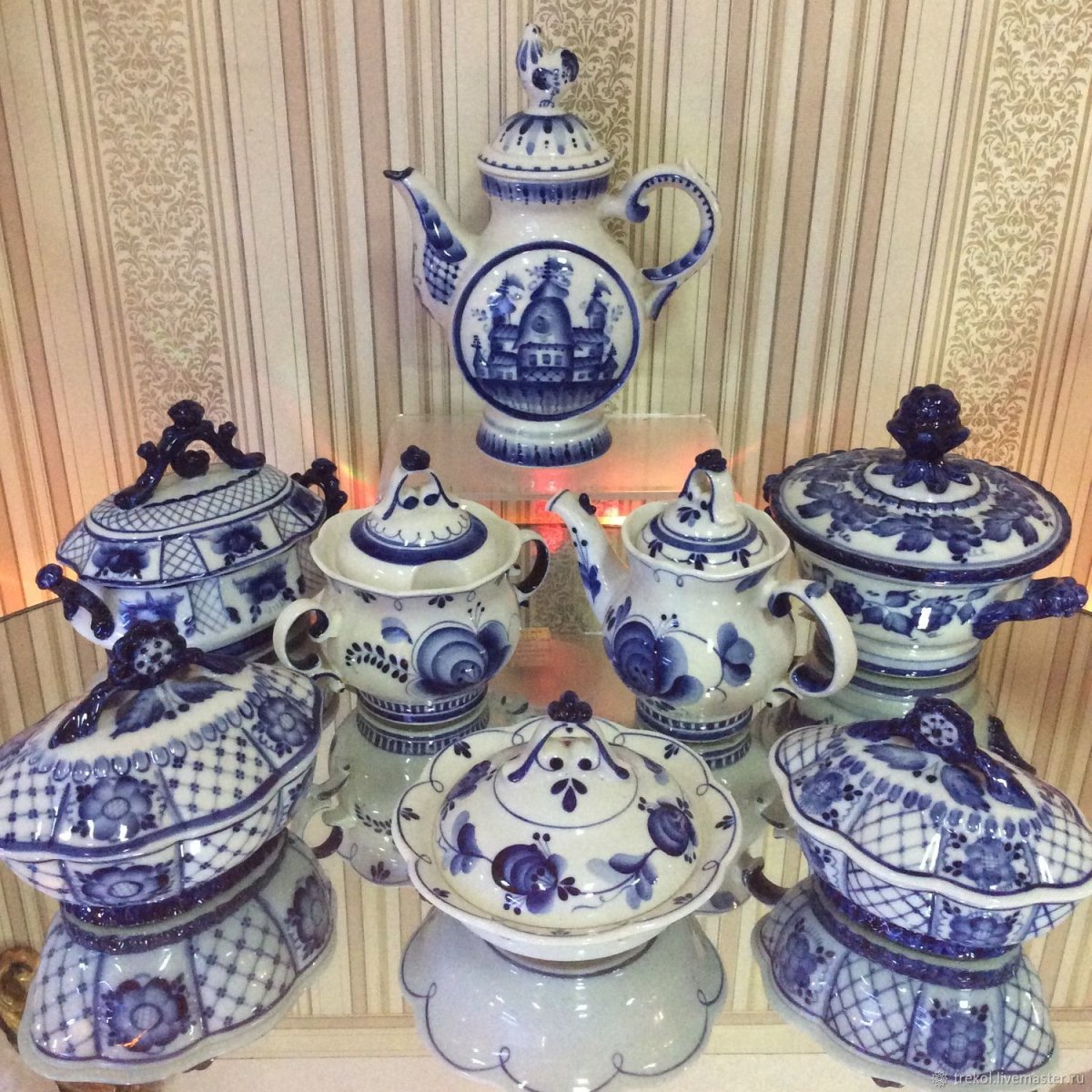 Сахарница Гжель СССР