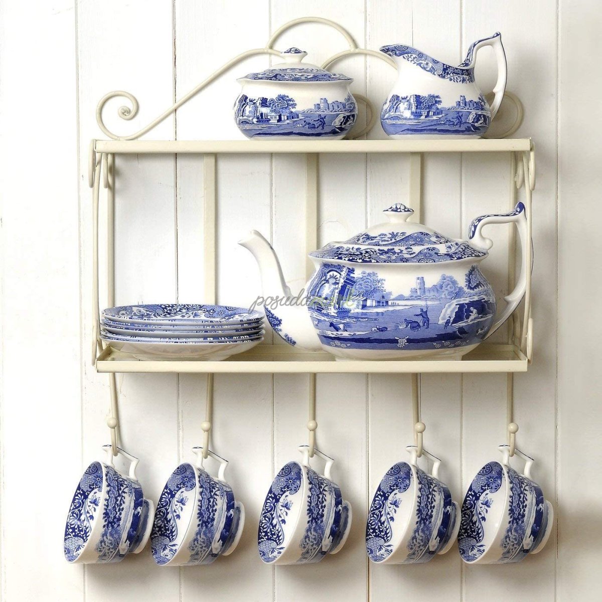 Посуда Гжель в интерьере