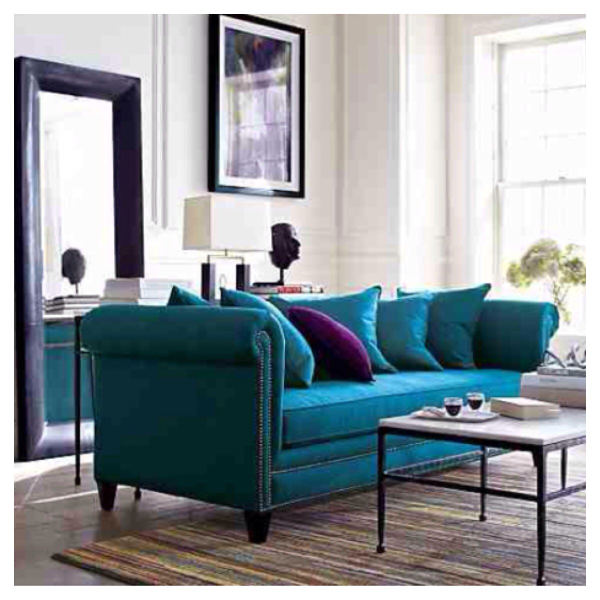 Бирюзовый цвет в интерьере