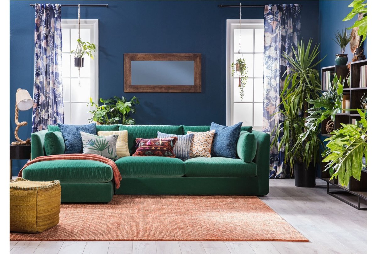 Диван клиппан бирюзовый