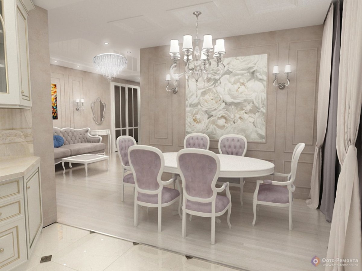 Обеденная зона в стиле Неоклассика