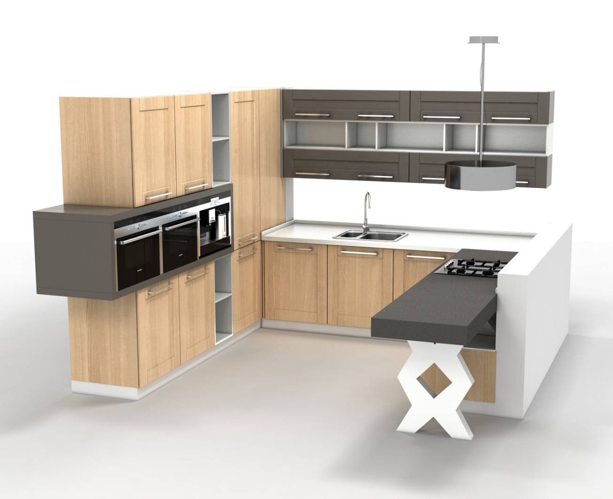 Кухонный гарнитур 3д