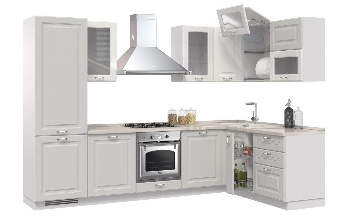 Кухня новелла угловая белая Миа