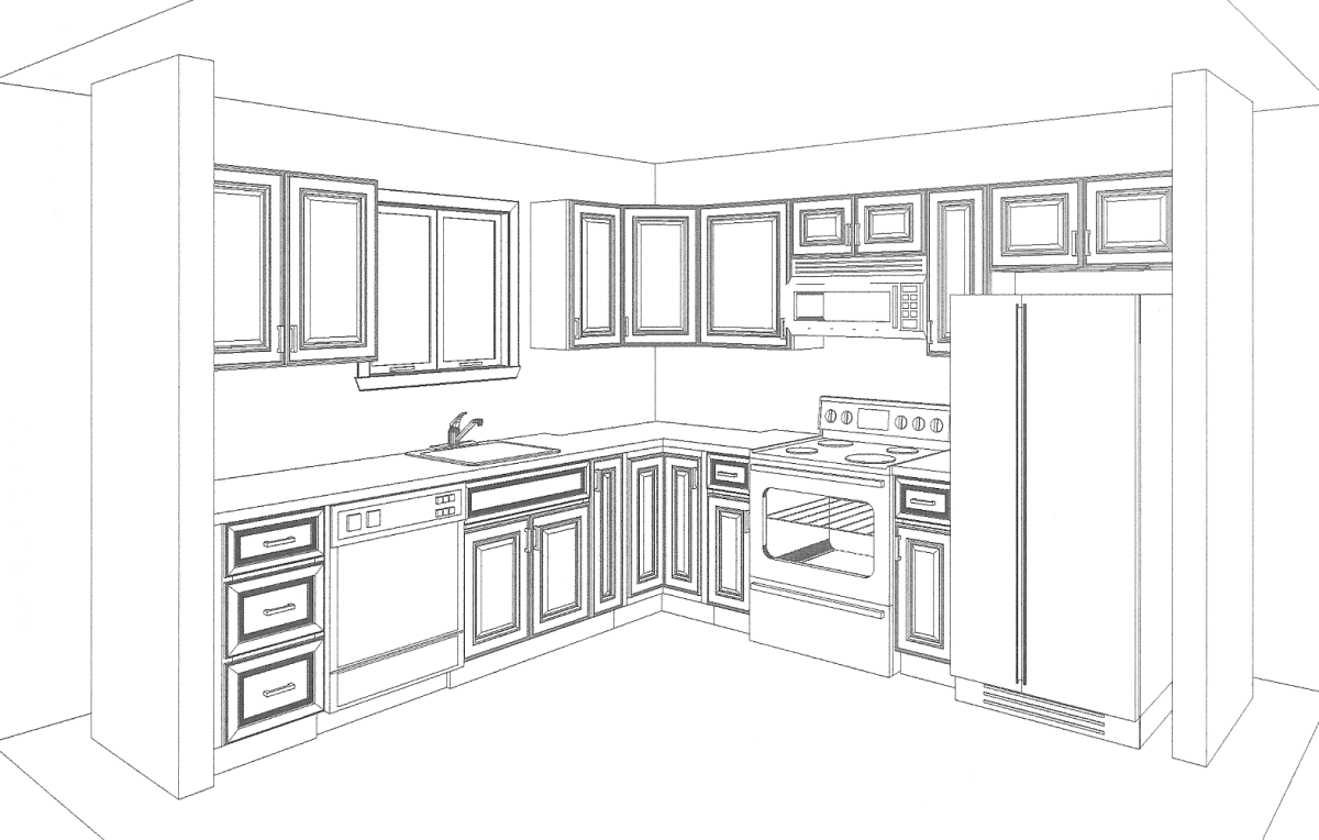 Эскиз кухонной мебели