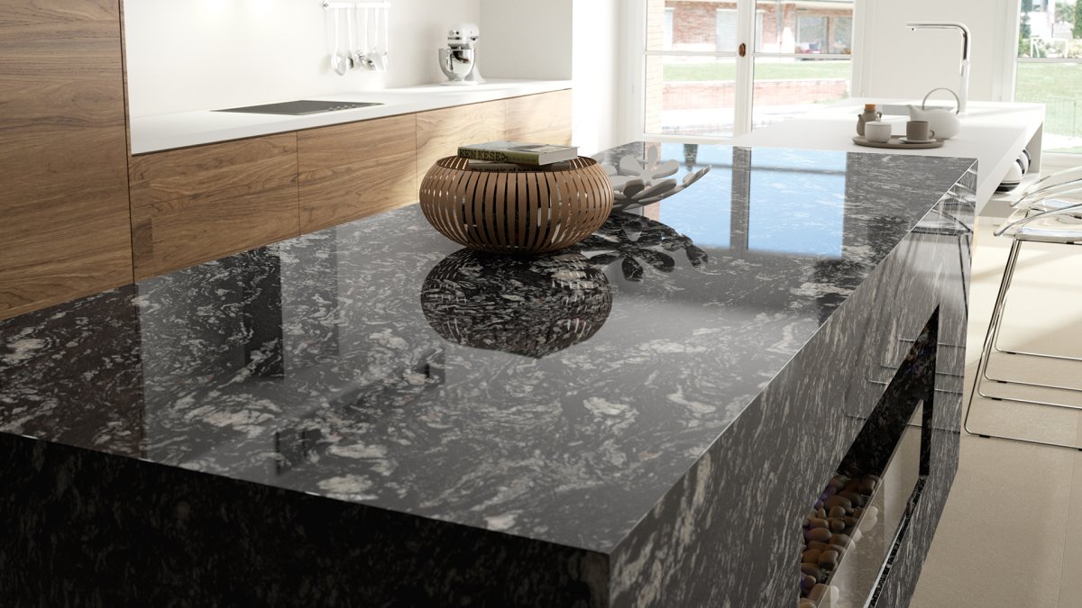 Кухонная столешница серая