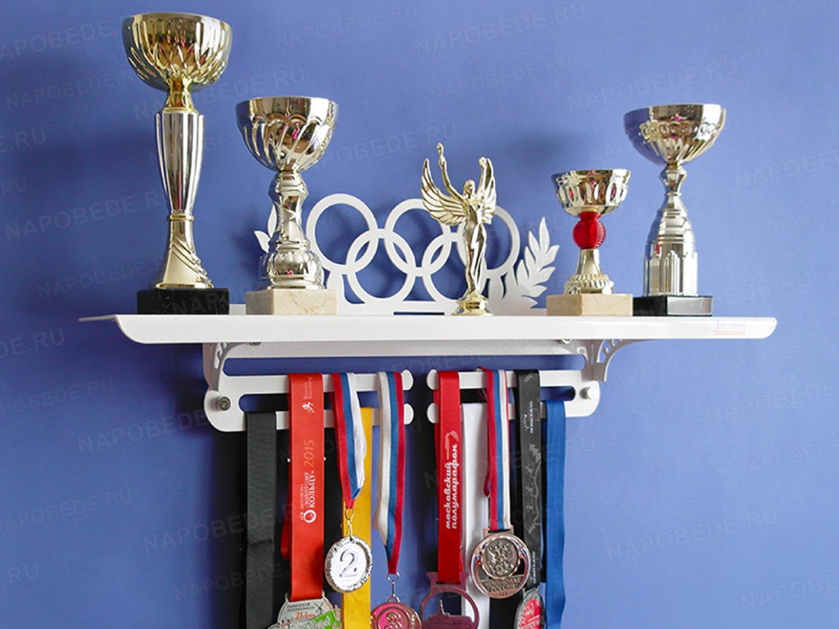 Медальница с полкой для кубков "Оптима 2"