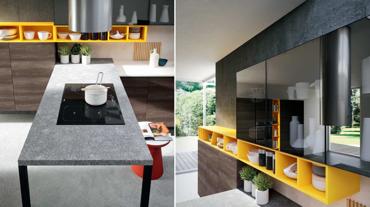 Размер шкафа кухни Миа