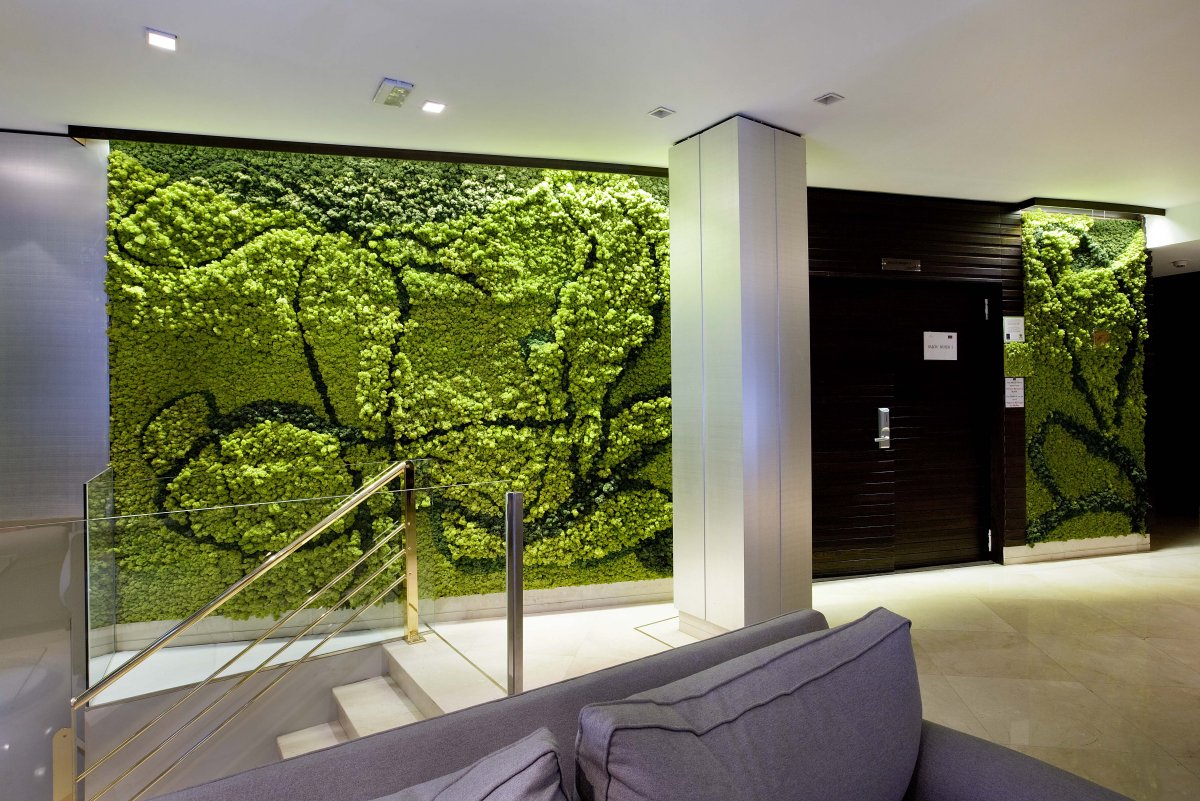 Зеленое панно на стену