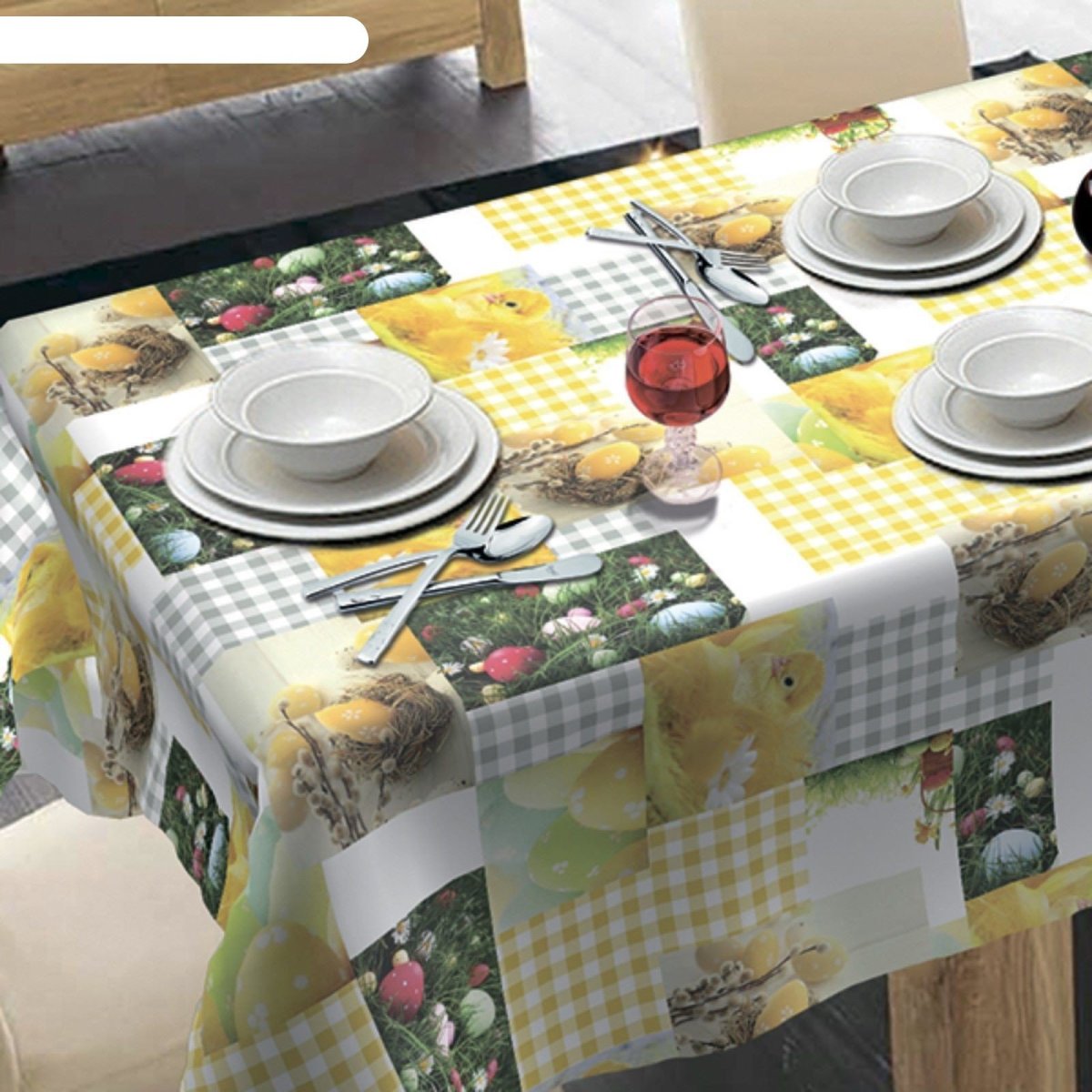 Обои с красными кругами на кухню