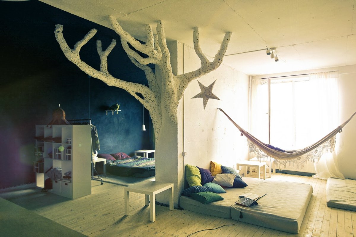 Комната в стиле природы