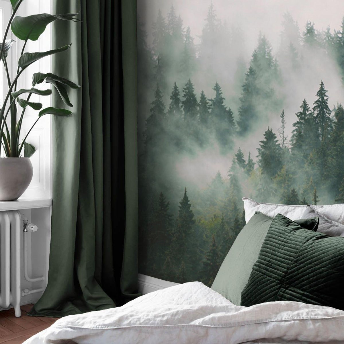 Фотообои в интерьере спальни