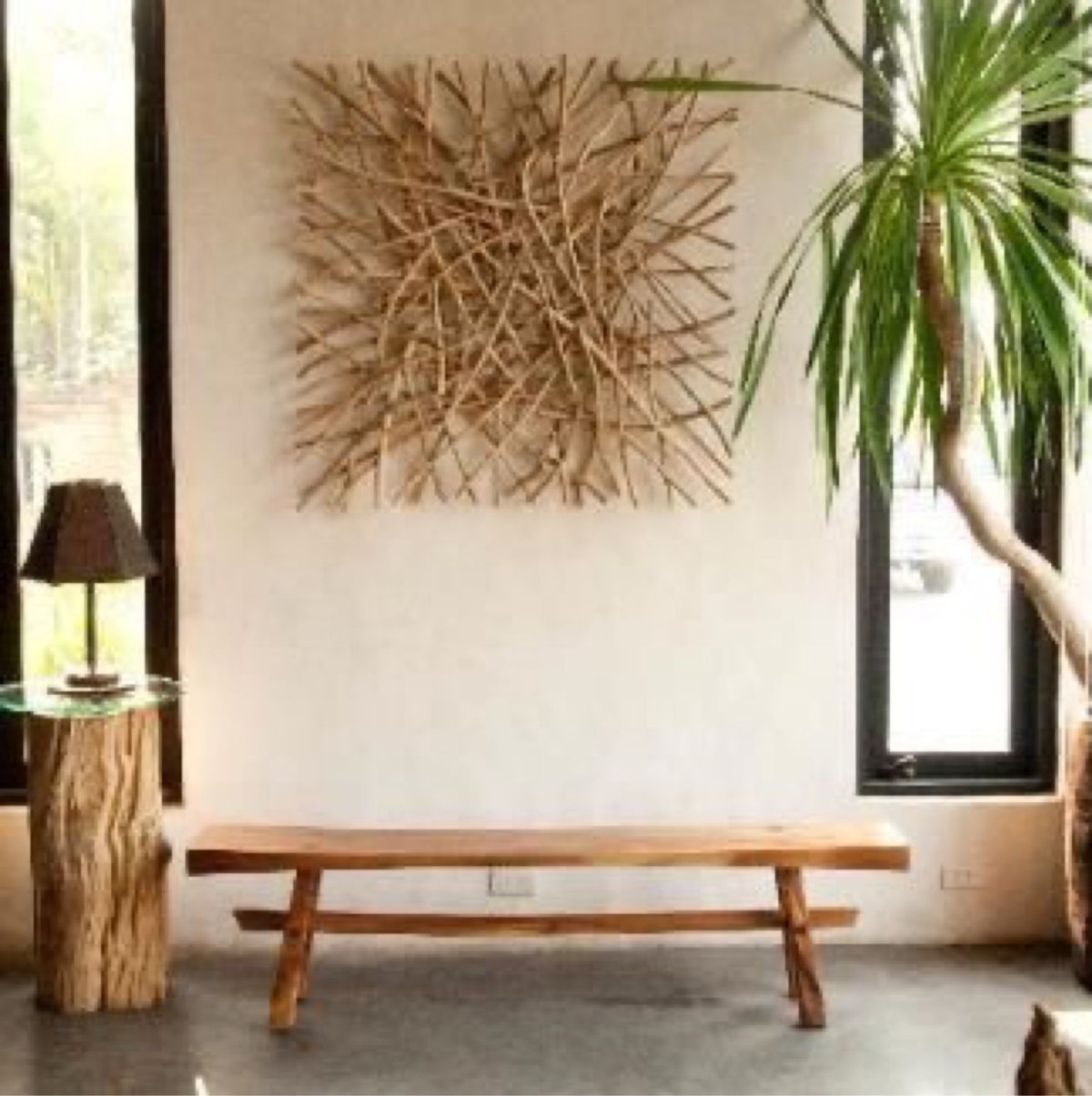 Панно из веток на стену