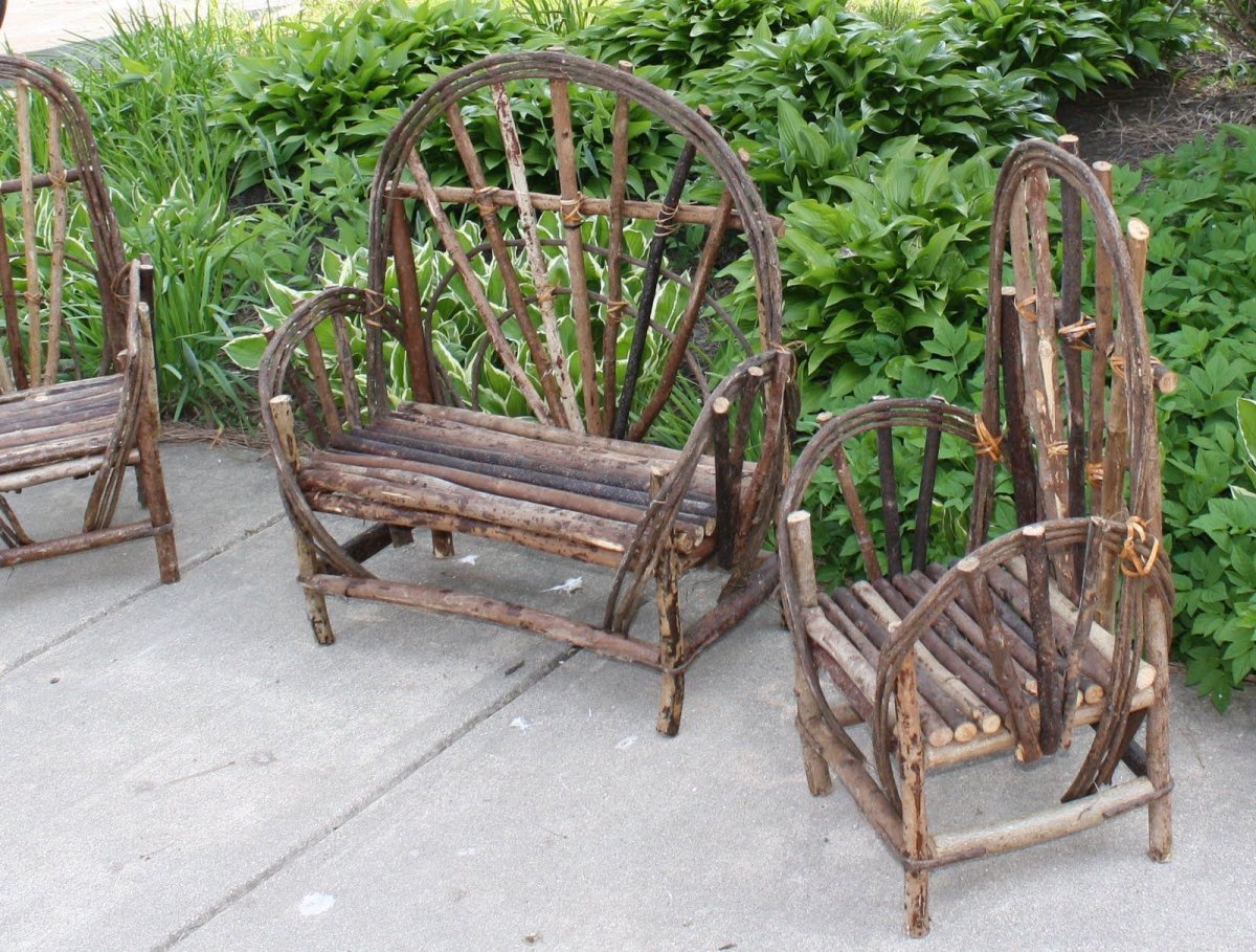 Дачная мебель из веток