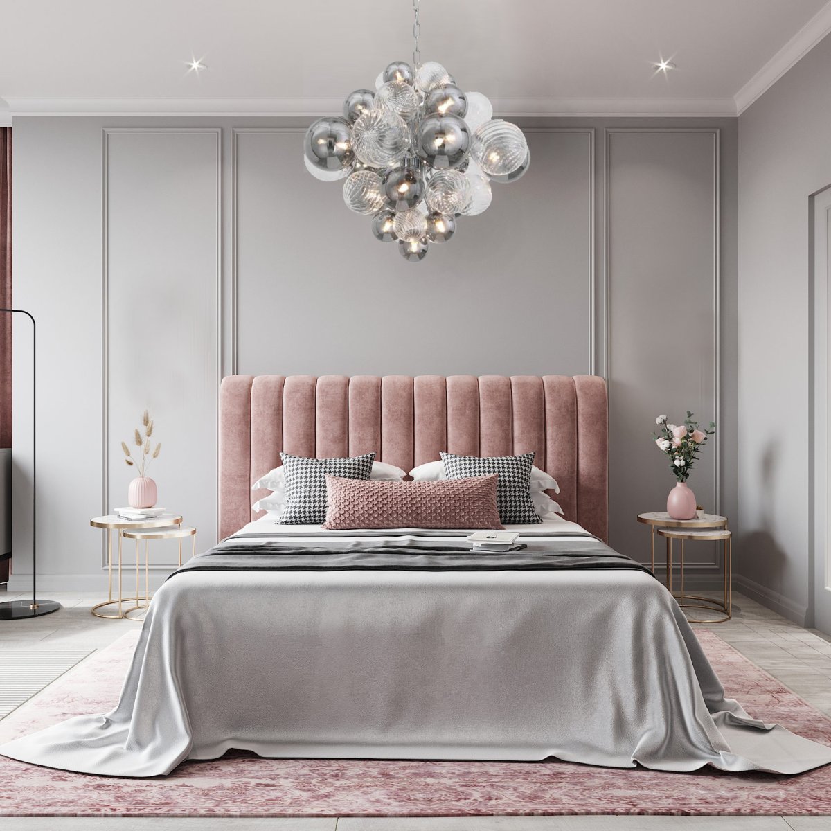 Контемпорари в интерьере спальни