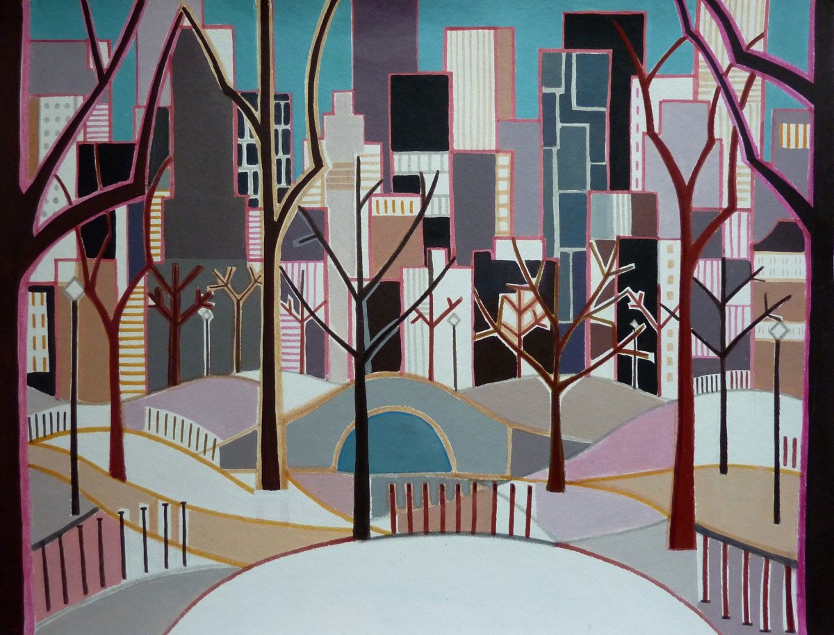 Абстрактная композиция город