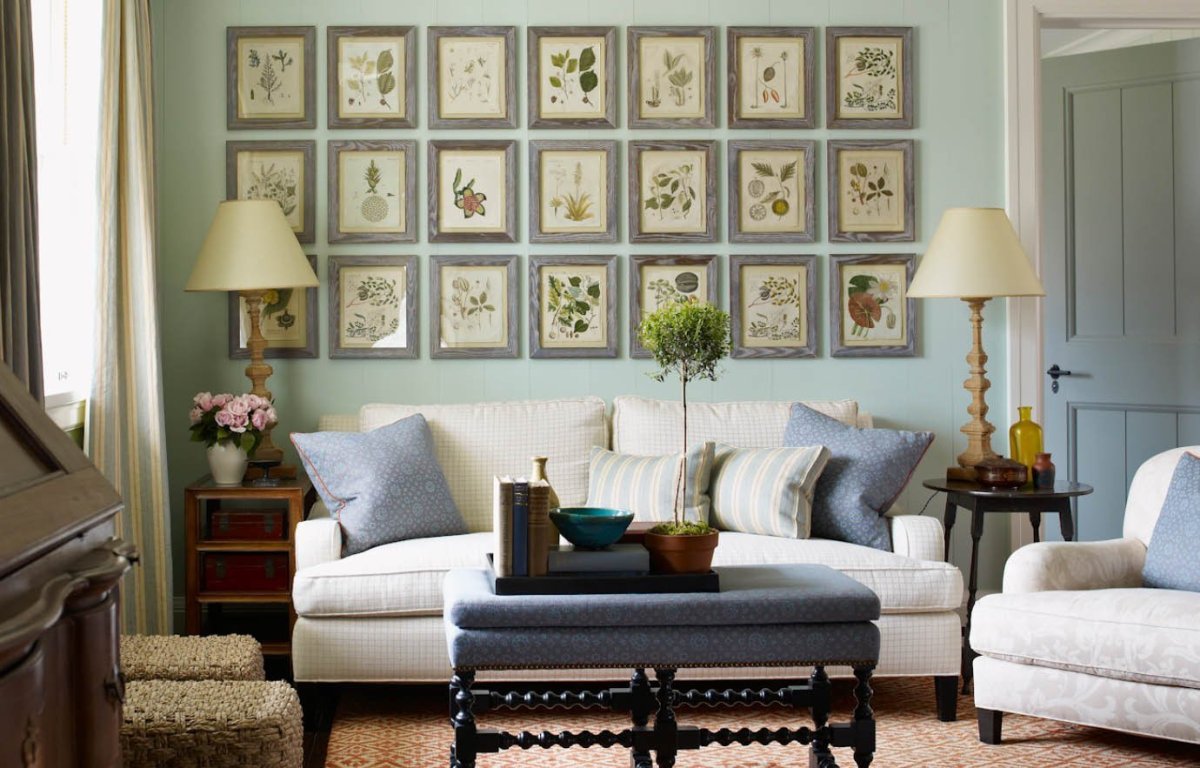 Расположение рамок на стене